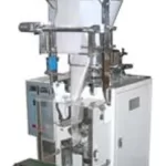 Designed to automatically package free-flowing tea & coffee, food products, etc. This machine features intermittent motion bag forming, complete with PLC control, servo motor driven of bag length, volumetric filler and hopper, printed film registration control, solid state temperature control, tear notch, and thermo hot leaf printer. It uses all heat sealable laminations, coated and filter (tea bag) paper, Nylon mesh, etc. Creates a 3-sided seal package.